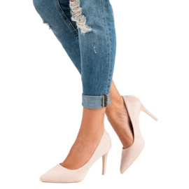 Beige Wildleder Stilettos 1