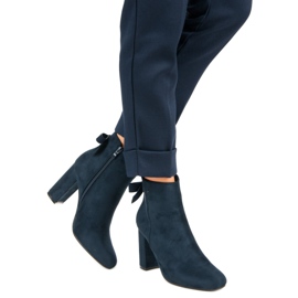 Ideal Shoes Stylische marineblaue Stiefel 1