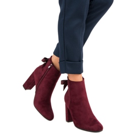 Ideal Shoes Stylische rote Stiefeletten 2