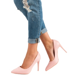 Wildleder-Absätze rosa 1