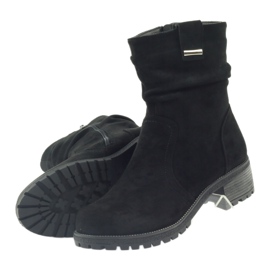 Schwarze Filippo Stiefel aus Wildleder 4