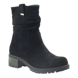 Schwarze Filippo Stiefel aus Wildleder 1