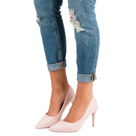 Wildleder-Absätze rosa 1