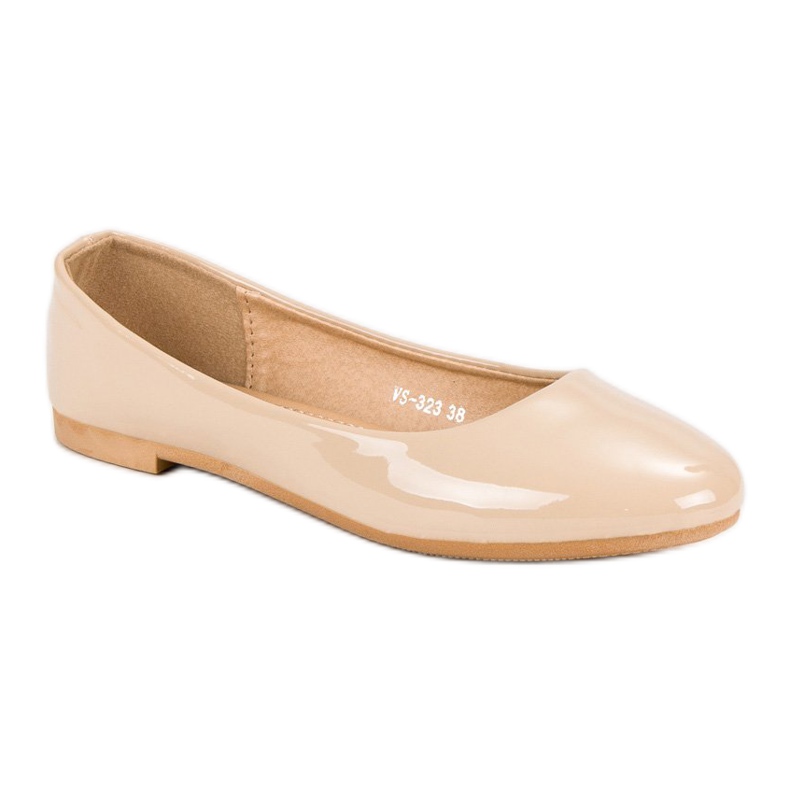 Top Shoes Lackierte Ballerinas braun 1