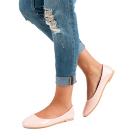 Top Shoes Lackierte Ballerinas rosa 1