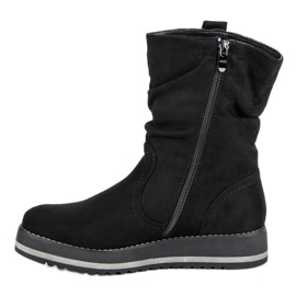 Kayla Schwarze Plateau-Stiefeletten 1