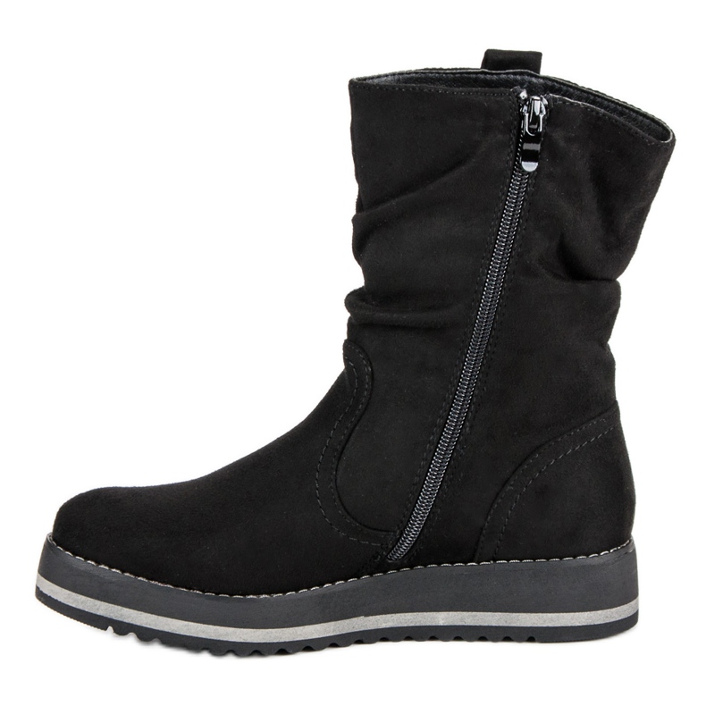 Kayla Schwarze Plateau-Stiefeletten 1