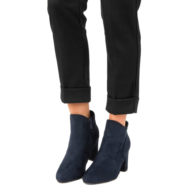 Kylie Elegante Wildlederstiefel blau 1