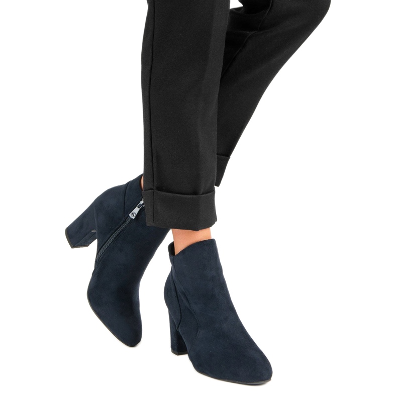 Kylie Elegante Wildlederstiefel blau 2