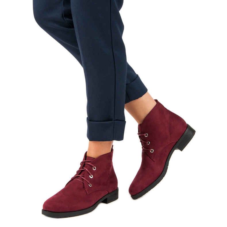 Sweet Shoes Niedrig gebundene Stiefeletten rot 1