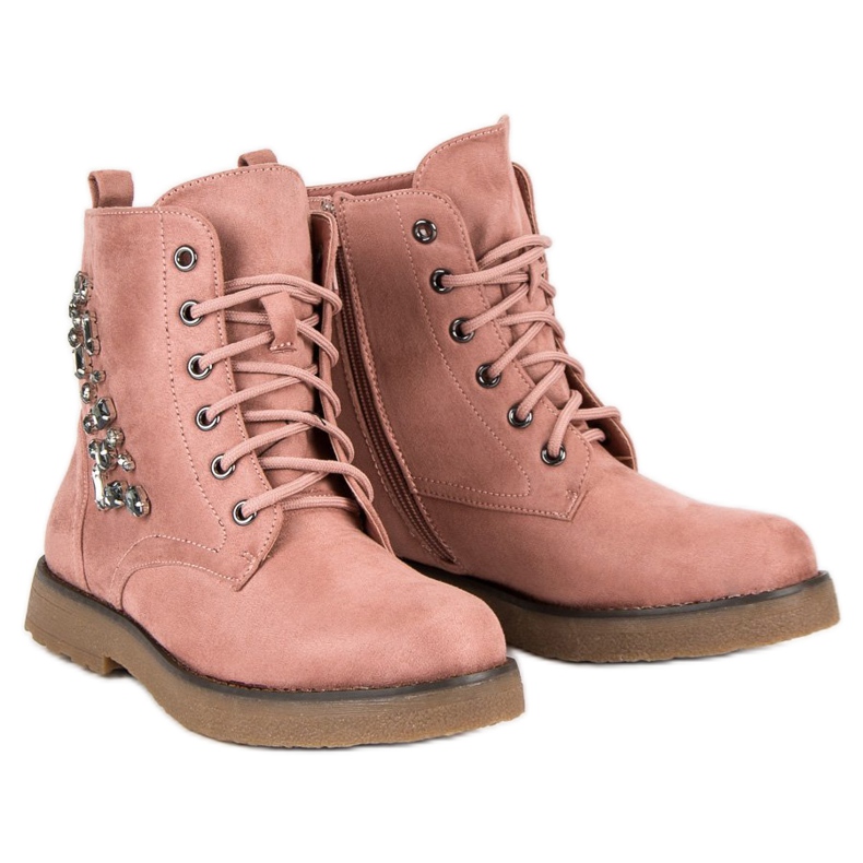 Bestelle Wildleder-Trapper rosa 1