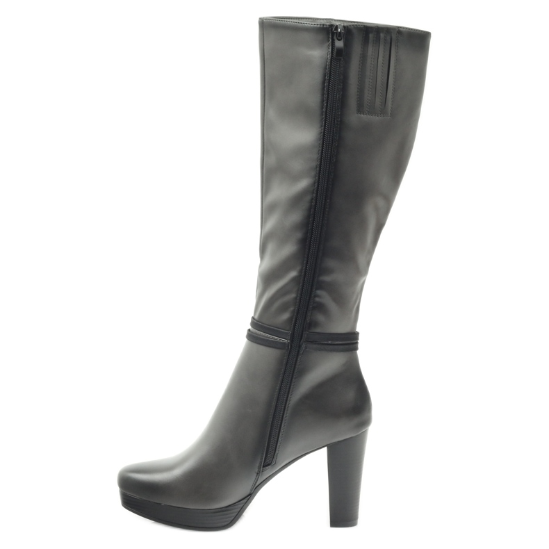 M.Daszyński Stiefel am Pfosten Daszyński AM61 schwarz grau 2