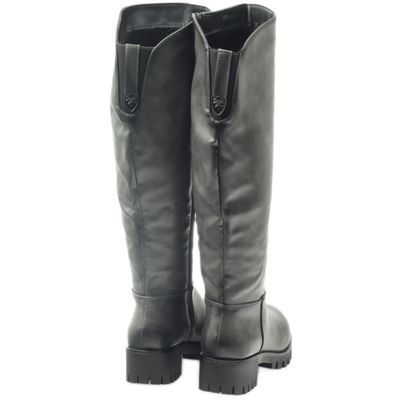 M.Daszyński Stiefel mit dickem Boden Daszyński MR1813 grau 4