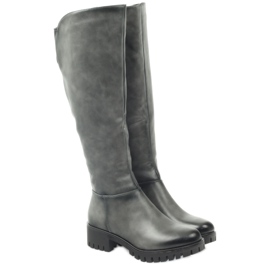 M.Daszyński Stiefel mit dickem Boden Daszyński MR1813 grau 3