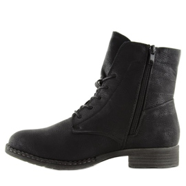 Schwarze Schnürstiefel 6177 Schwarz 1