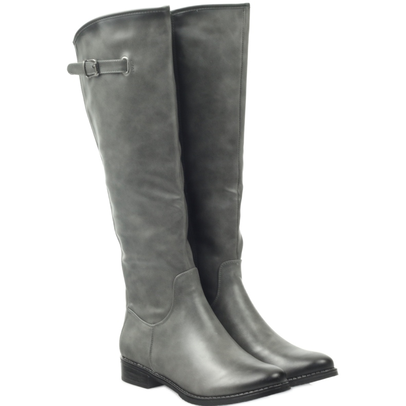 M.Daszyński Stiefel Offiziere Daszyński SA131 grau 3