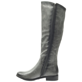 M.Daszyński Stiefel Offiziere Daszyński SA131 grau 2