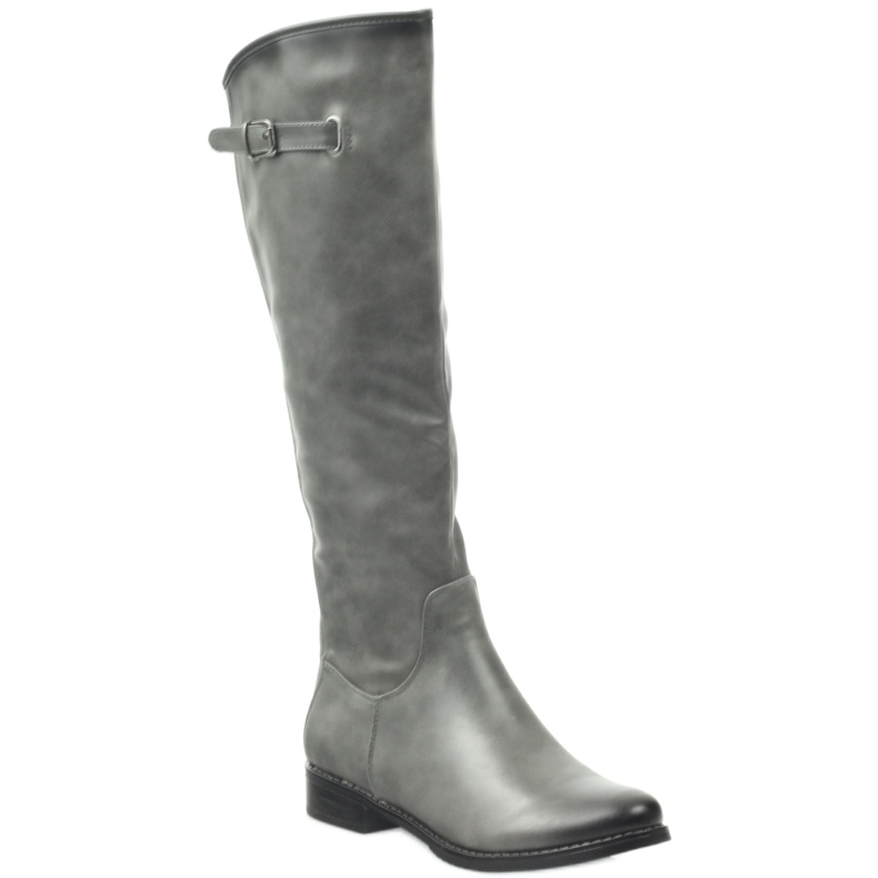 M.Daszyński Stiefel Offiziere Daszyński SA131 grau 1