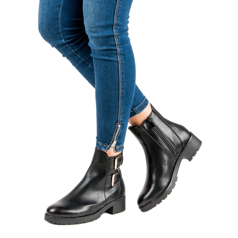 J. Star Klassische warme Stiefel schwarz 1