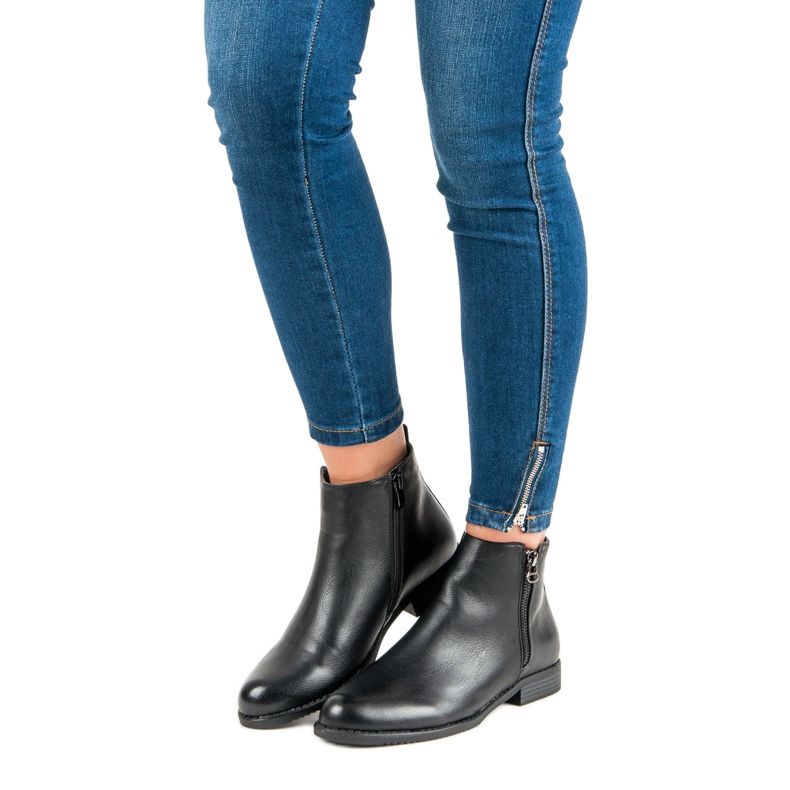 J. Star Damen niedrige Stiefel schwarz 1