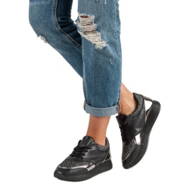 Modische Turnschuhe schwarz 1