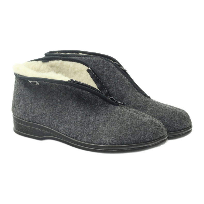 Befado Herrenschuhe warme Hausschuhe 100M047 grau 3
