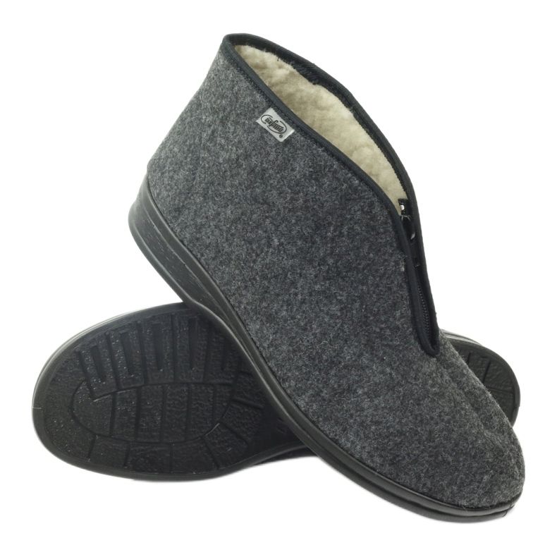 Befado Herrenschuhe warme Hausschuhe 100M047 grau 2