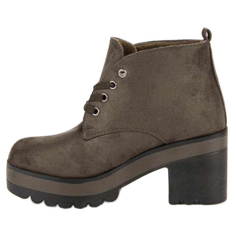 Leichte Stiefel mit hohen Absätzen grün 2