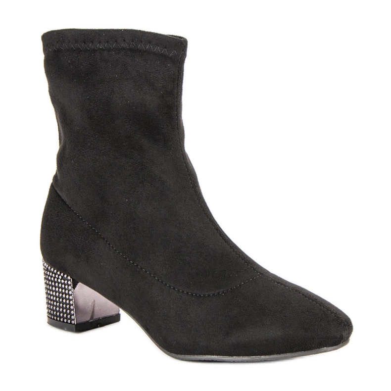 Kylie Schwarze Slip-On-Stiefel 1