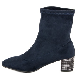 Kylie Marineblaue Stiefel zum Hineinschlüpfen 2