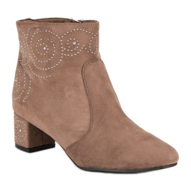 Stylische Wildlederstiefel braun 2