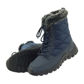 Sport-Schneestiefel auf Fell DK navy blau 4