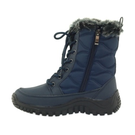Sport-Schneestiefel auf Fell DK navy blau 2