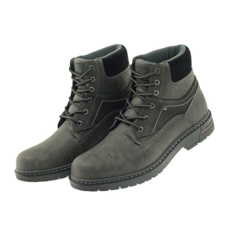 Graue Stiefel gebunden McKey 616 4