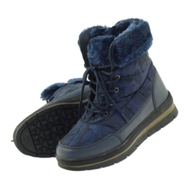 Sport-Schneestiefel auf Fell DK navy blau 4