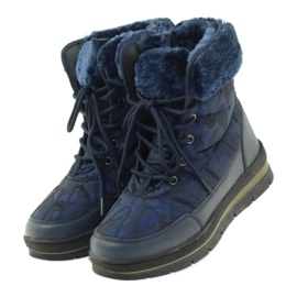 Sport-Schneestiefel auf Fell DK navy blau 3
