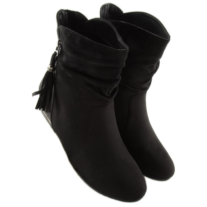 Schwarze Damenstiefel VQ-362 schwarz 1