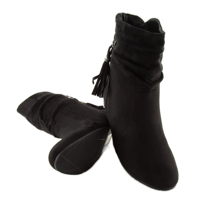 Schwarze Damenstiefel VQ-362 schwarz 2