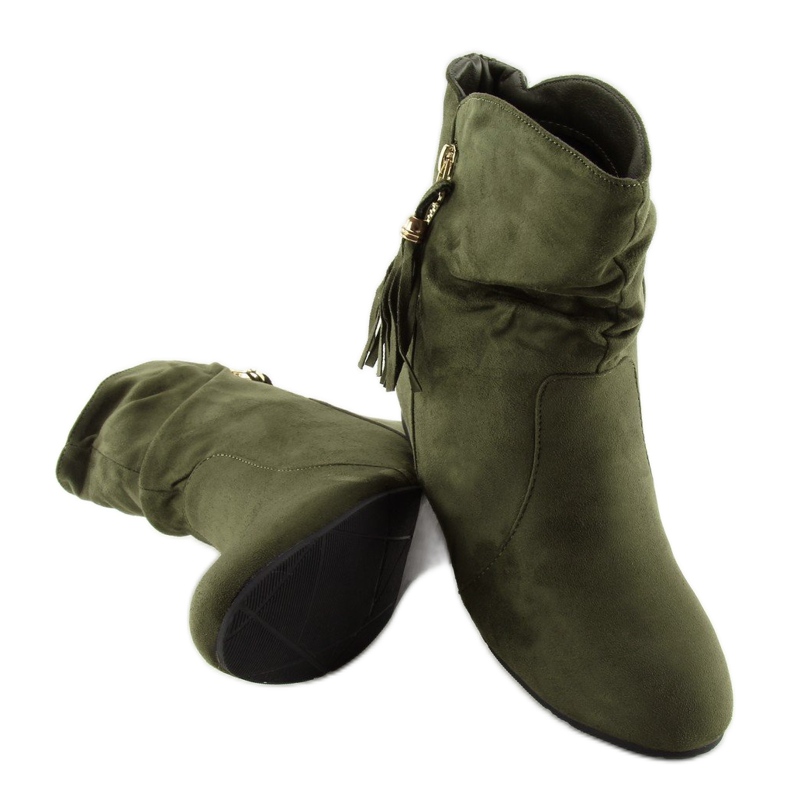 Grün Damen Saszki Stiefel VQ-362 Grün 2
