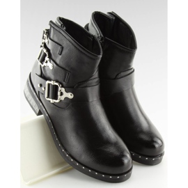 Schwarze schwarze Damenstiefel 7313-PA Schwarz 2