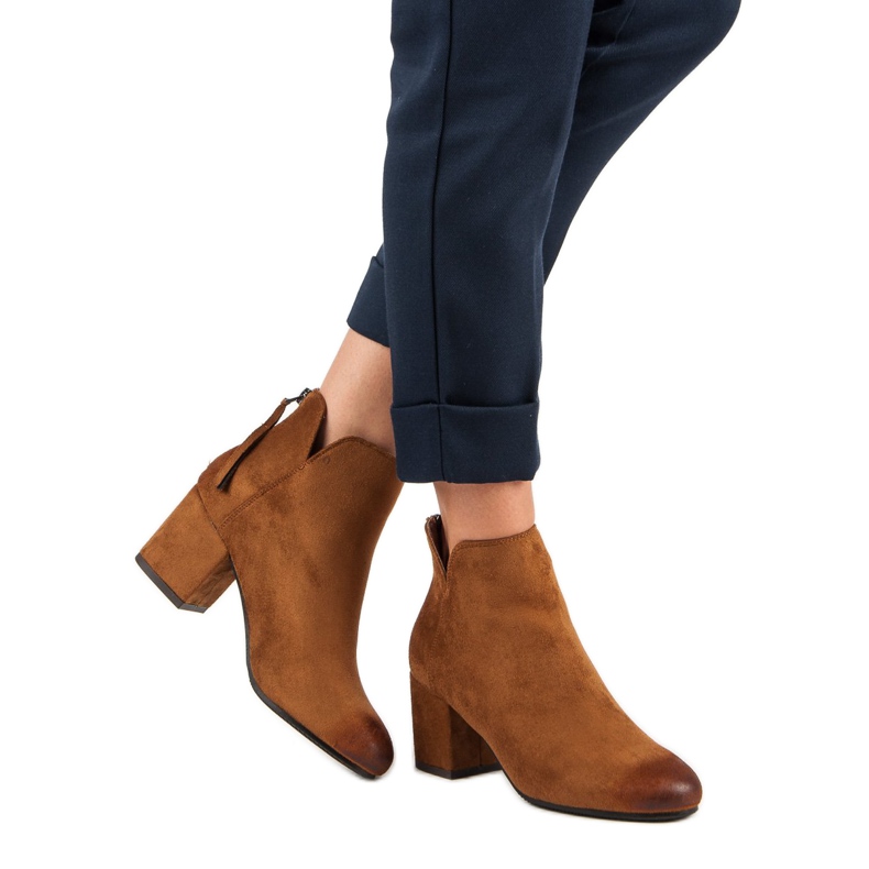 Vinceza Stiefeletten aus Wildleder mit hohem Absatz braun 2