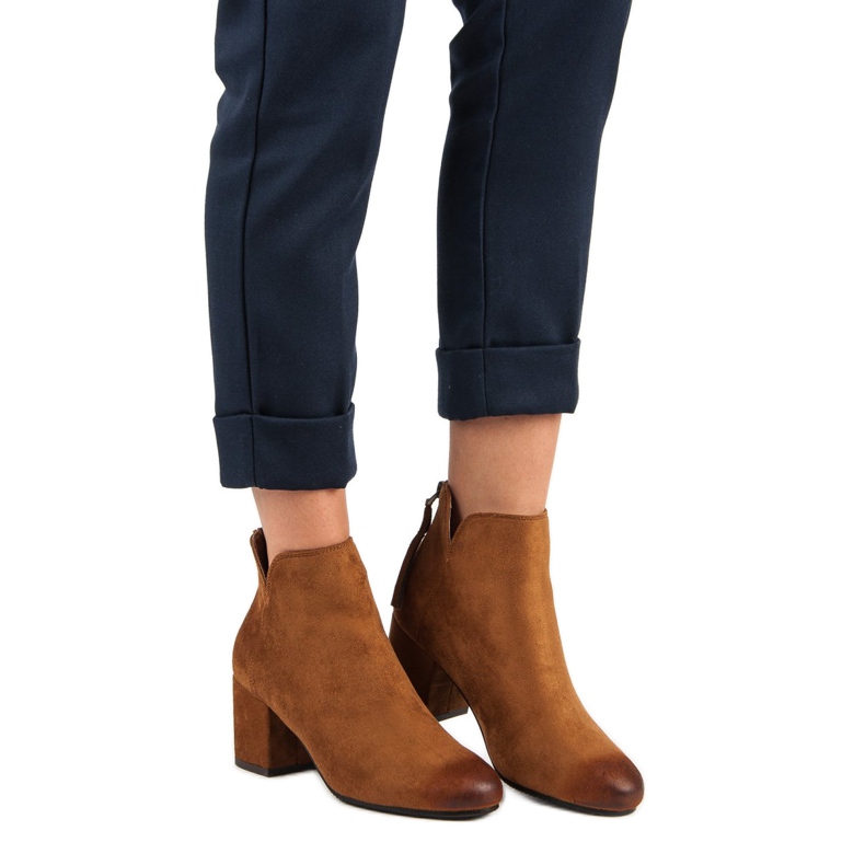 Vinceza Stiefeletten aus Wildleder mit hohem Absatz braun 1