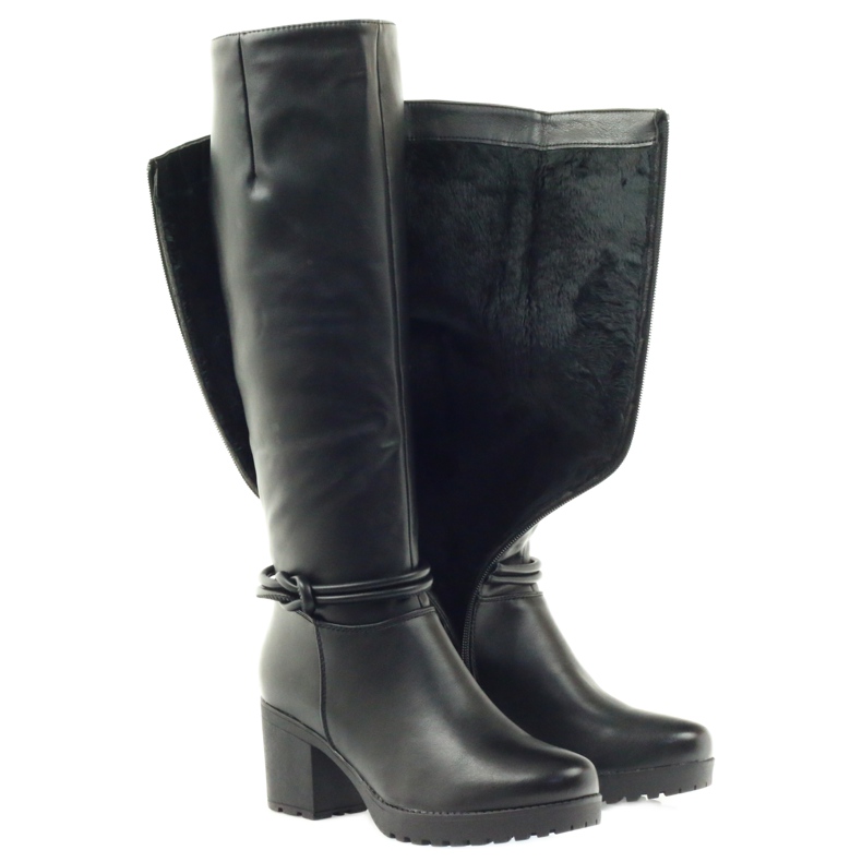 Schwarze FILIPPO 476 Stiefel am Pfosten 1