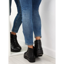 Schwarze Schnürstiefel 6707-1 schwarz 2