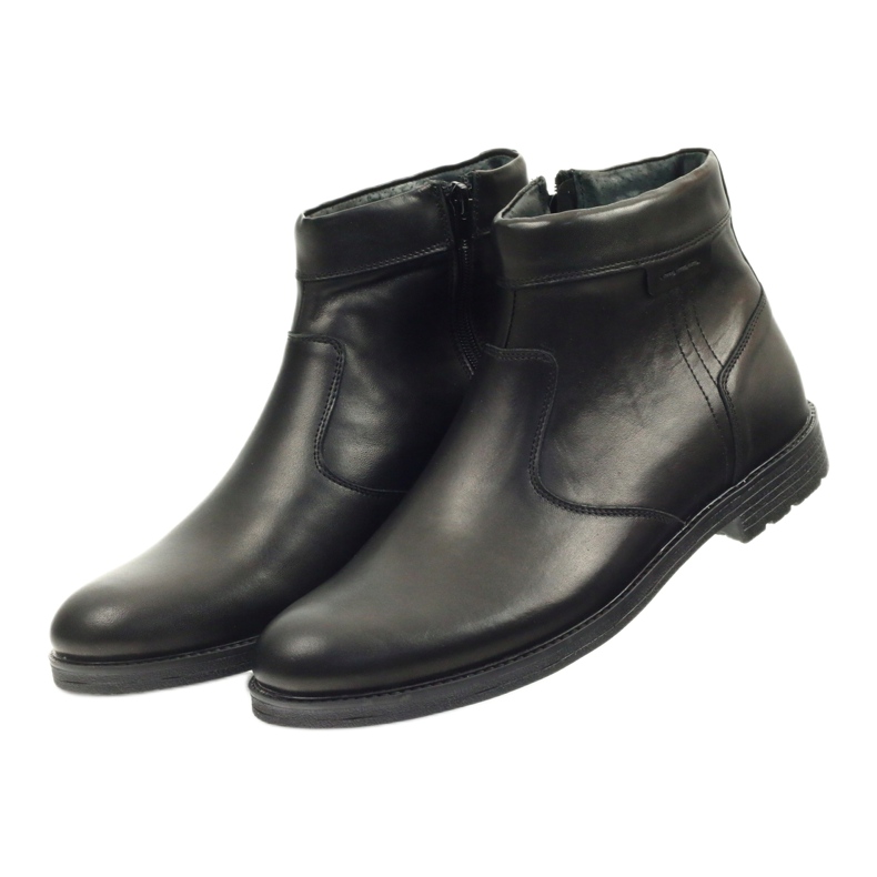 Schwarze Riko Stiefel mit Reißverschluss 825 schwarz 3