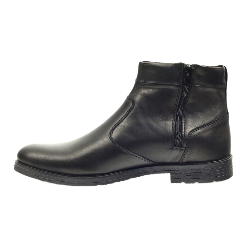 Schwarze Riko Stiefel mit Reißverschluss 825 schwarz 2