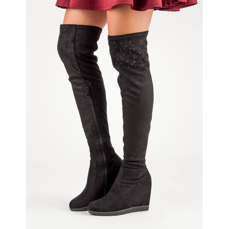 Kayla Keilstiefel schwarz 1