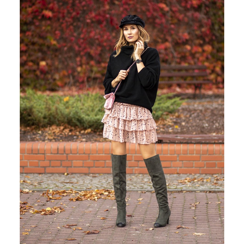 VINCEZA Stiefel mit hohem Absatz grün 1