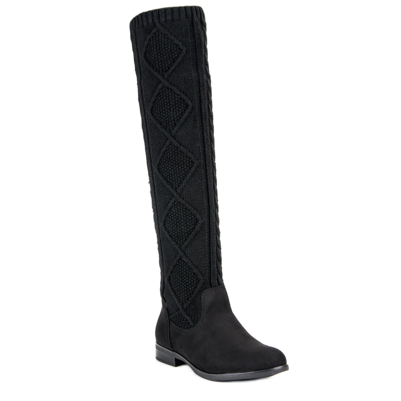 Seastar Stylische flache Stiefel schwarz 1