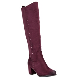 Bequeme VINCEZA High Heel Stiefel rot 1